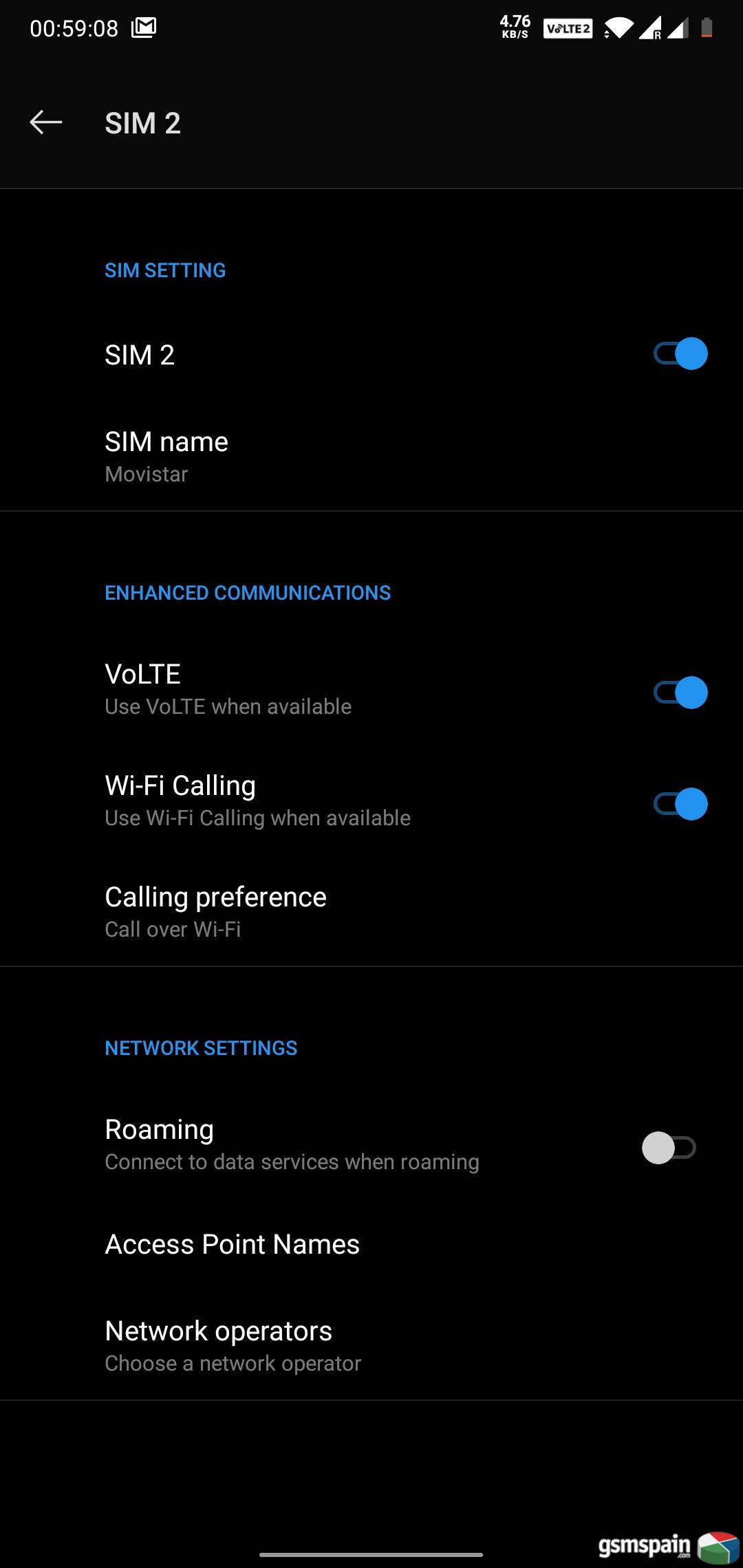 Cundo Wifi Calling, VoLTE y esim?