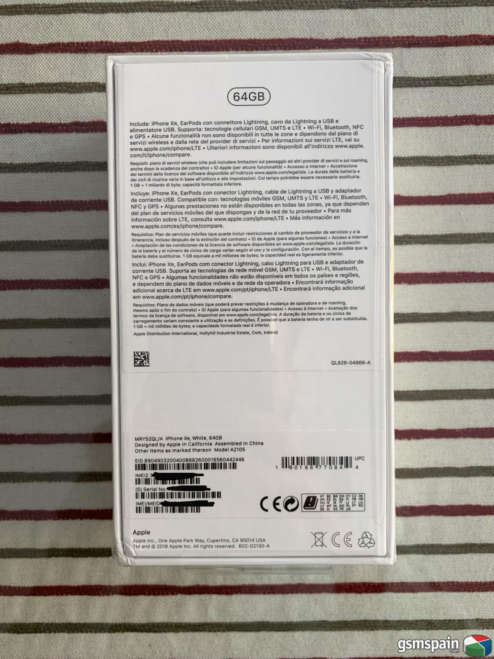 [VENDO] Iphone XR 64gb blanco precintado