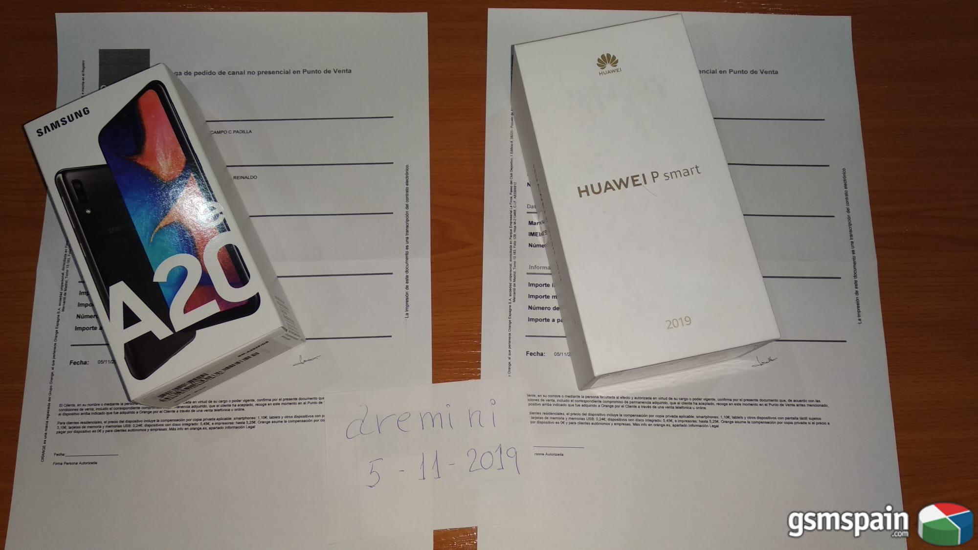 [vendo] Huawei P Smart 2019 Y Sansung A20 Nuevos A Estrenar Precintados