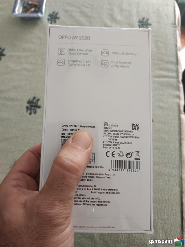 [vendo] Oppo A9 Marine Green 4/128 Dual Sim Precintado