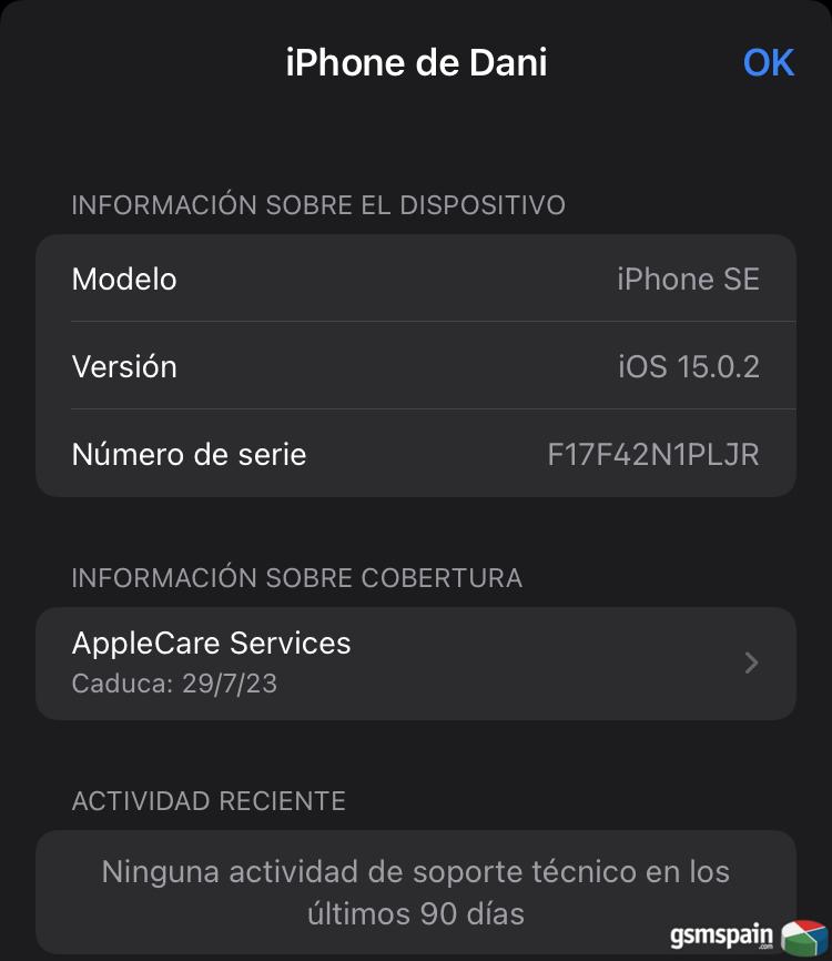 [VENDO] iPhone SE 2020 64GB Silver con Applecare