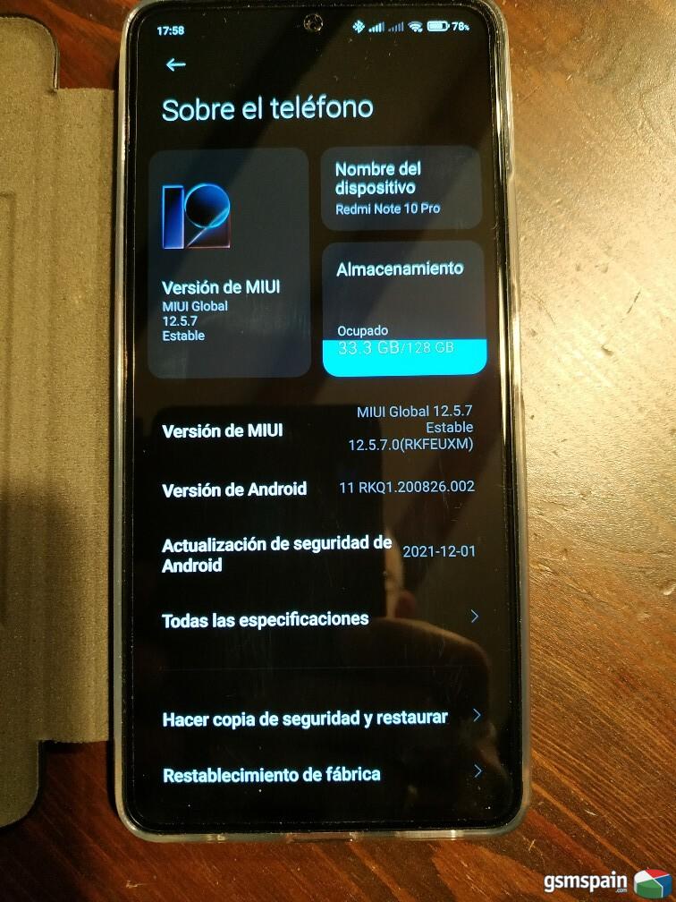 [VENDO] Vendo Xiaomi Redmi Note 10 Pro 8G/128Gb Onyx Gray