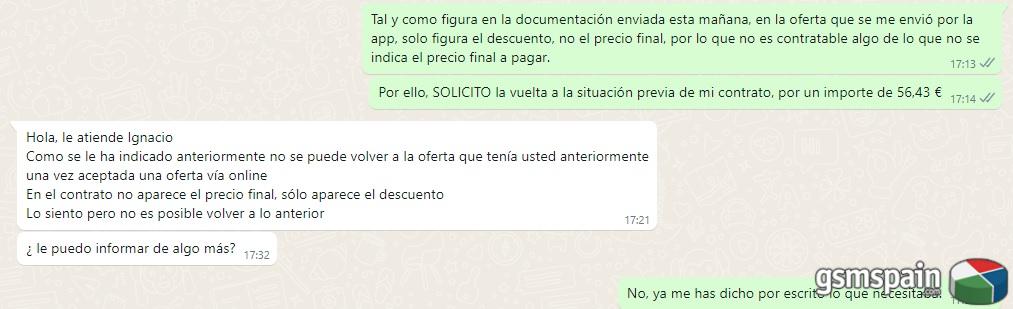 Descuento aceptado por error en app