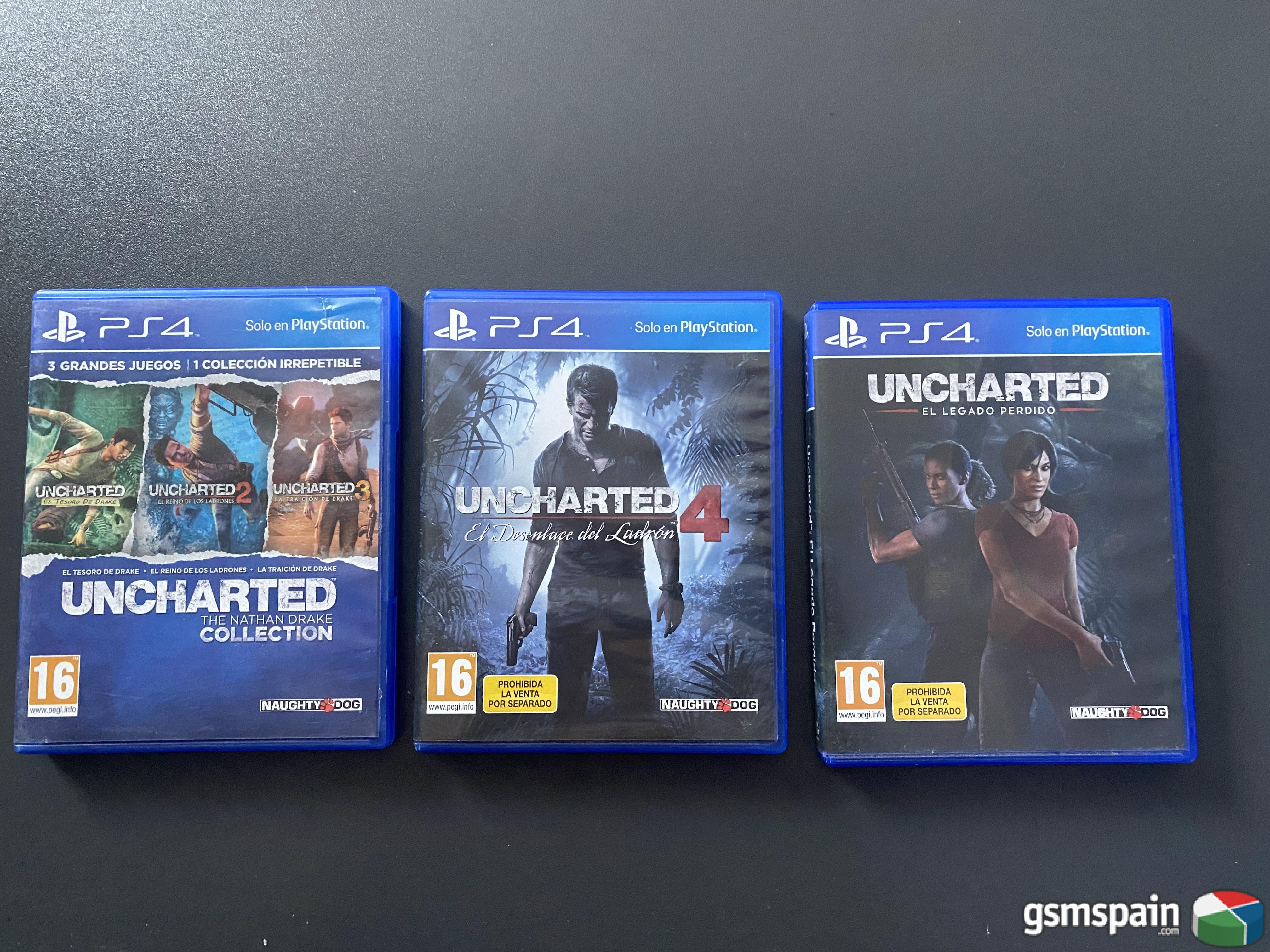 [VENDO] Pack 5 juegos ps4 UNCHARTED 1,2,3,4,5   37 gastos incluidos