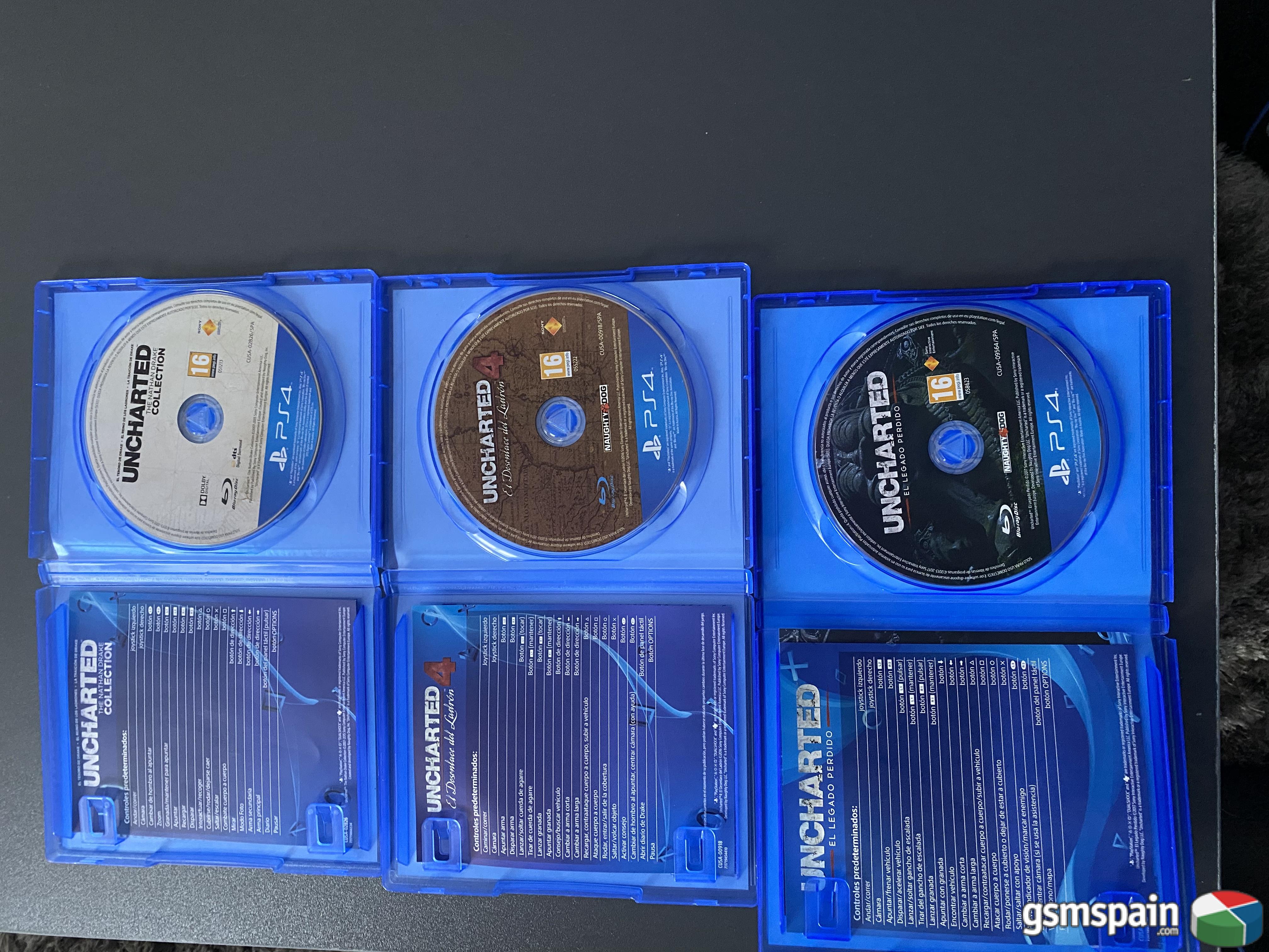 [VENDO] Pack 5 juegos ps4 UNCHARTED 1,2,3,4,5   37 gastos incluidos