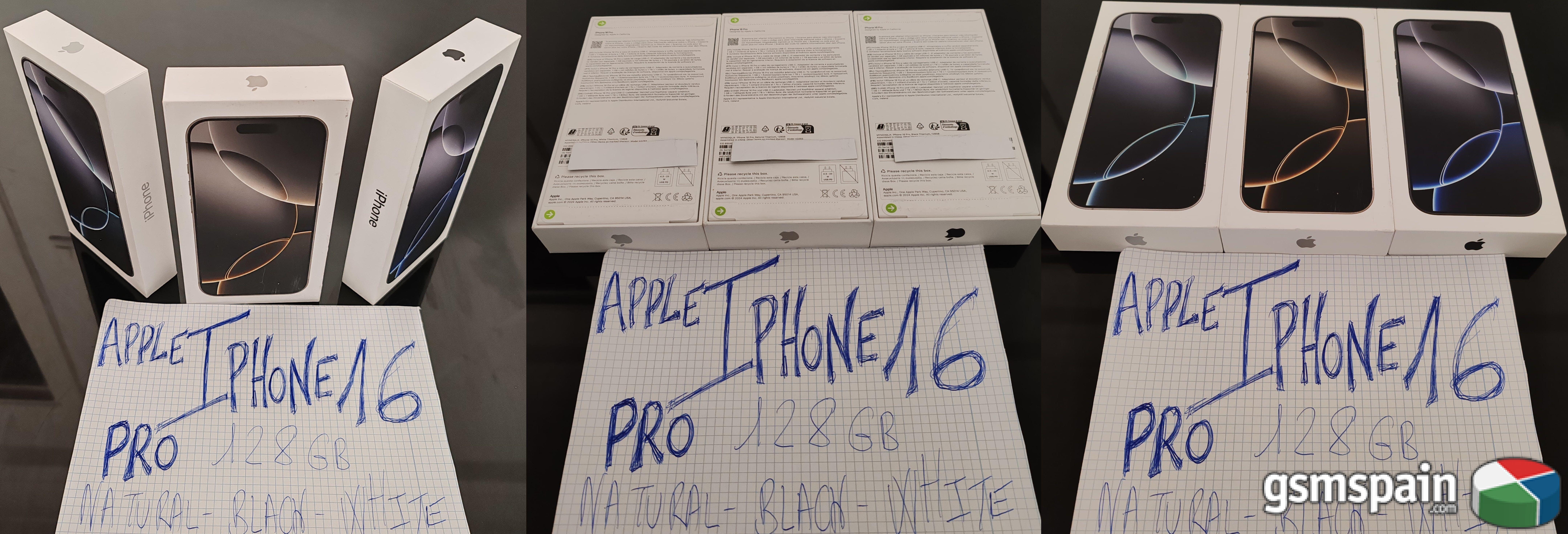 [VENDO]  ATENCION  > Apple iPhone 16 PRO 128Gb _ PRECINTADO _ GARANTIA 3AOS --> 1050 